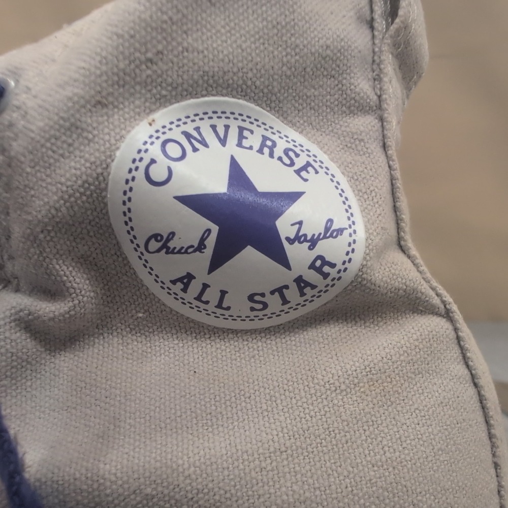 Converse Chuck Taylor All Star High Top Sneakers Gray Purple Youth Size 3 - Picture 3 of 8